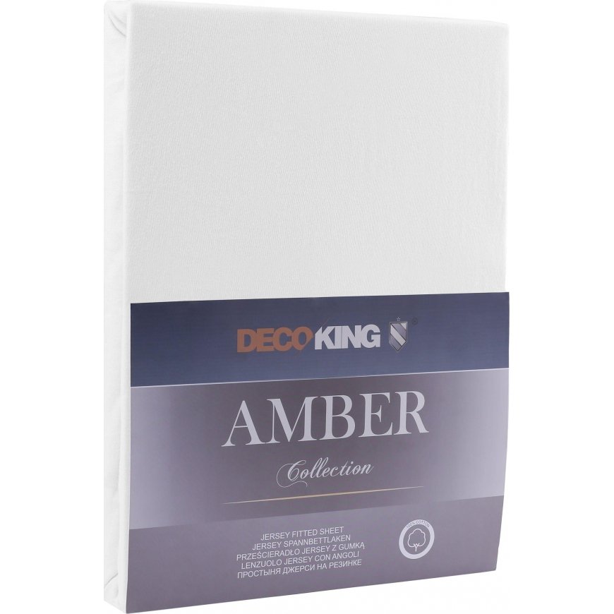 Bed sheet DecoKing Amber White, 220x200 cm, with elastic – 3