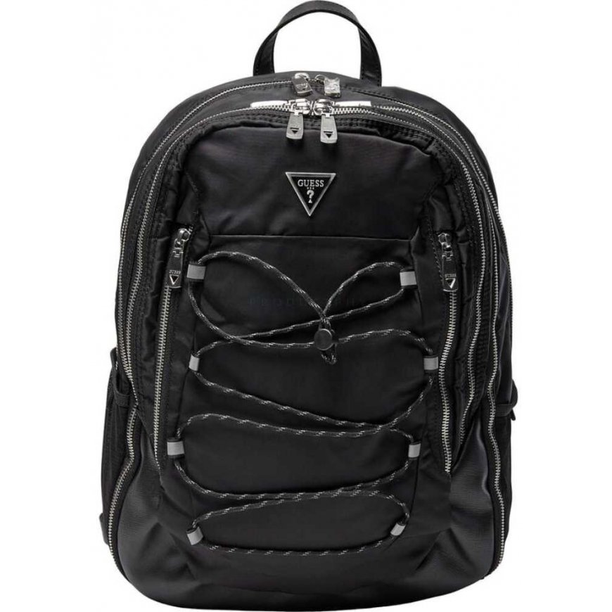 Guess, Certosa, nailonas, tekstilinis Crossbody krepšys, juodas, HMECRNP2209, 33 x 46 x 15 cm, Vyrams Vyrams