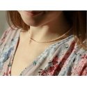 Agate Women's mineral necklace with pink opal POL-N10/47L Agate Women's mineral necklace with pink opal POL-N10/47L