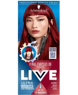 Schwarzkopf Live Ultra Brights X Final Fantasy XIV Online Hair Dye 026 Dark Red