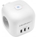 Qoltec Kostka zasilająca przedłużacz 6w1 podświetlanym wzącznikie | 3x AC | 2x USB | 1x USB-C PD 20W | Valkoinen Qoltec Kostka zasilająca przedłużacz 6w1 podświetlanym wzącznikie | 3x AC | 2x USB | 1x USB-C PD 20W | Valkoinen