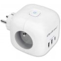 Qoltec Kostka zasilająca przedłużacz 6w1 su podświetlanym włącznikiem | 3x AC | 2x USB | 1x USB-C PD 20W | Balta Qoltec Kostka zasilająca przedłużacz 6w1 su podświetlanym włącznikiem | 3x AC | 2x USB | 1x USB-C PD 20W | Balta