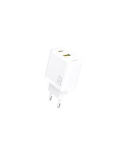 Dudao A26T GaN 25W USB-A, USB-C Charger - White
