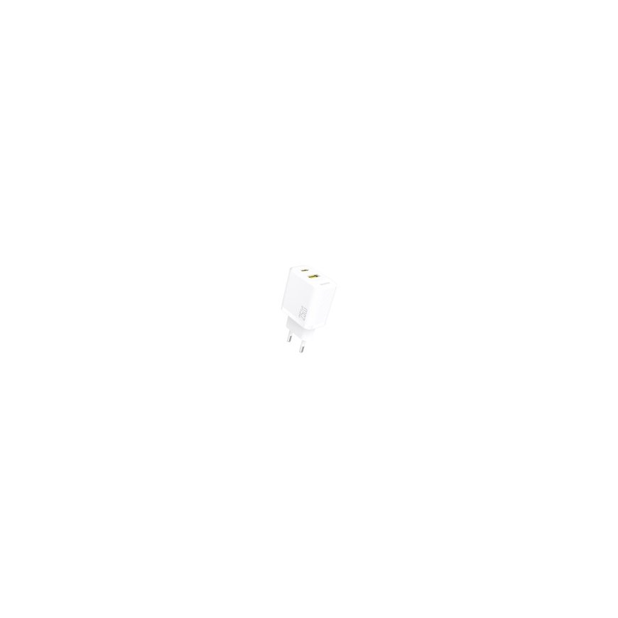 Dudao A26T GaN 25W USB-A, USB-C Charger - White