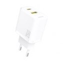 Dudao A26T GaN 25W USB-A, USB-C Charger - White Dudao A26T GaN 25W USB-A, USB-C Charger - White