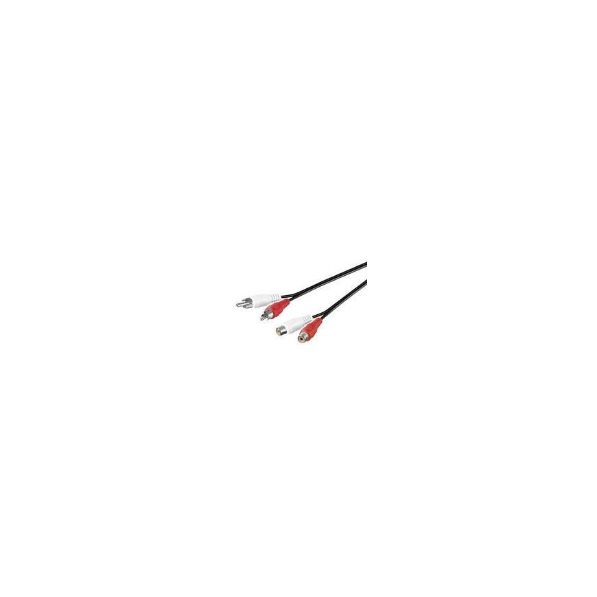 Microconnect AUDCH2 audio kabelis 1,5 m 2 x RCA Melns