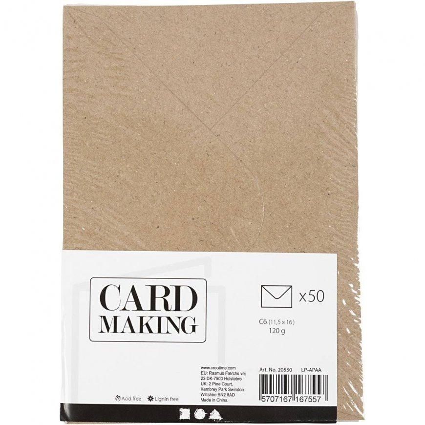 Creativ Company 20530 envelope C6 (114 x 162 mm) Natural 50 pc(s) – 2