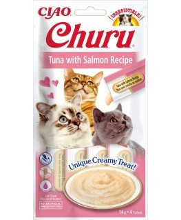 CIAO Churu Tuna with Salmon Recipe Kaķis Kārums Lasis, Tuncis 14 g