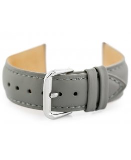 Pacific W94 leather watch strap - gray - 12mm