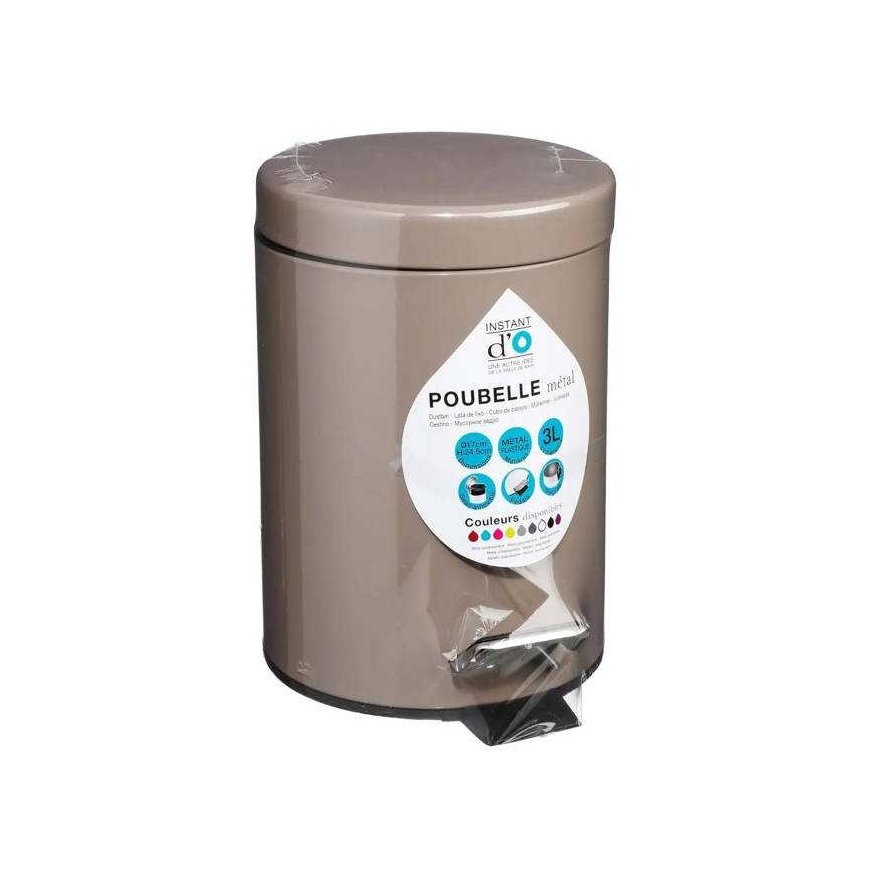 5five Simply Smart Bathroom basket, waste container, capacity 3 l, open lid, brown – 4
