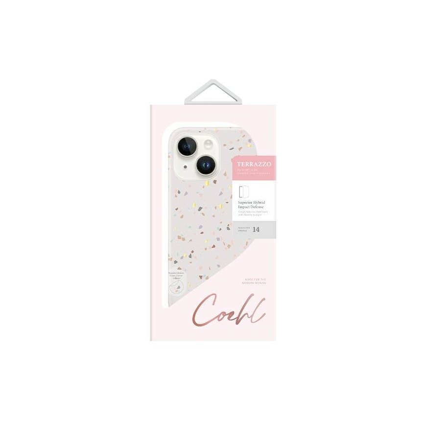 UNIQ Coehl Terrazzo Case for Apple iPhone 14 6.1" sandstone – 5