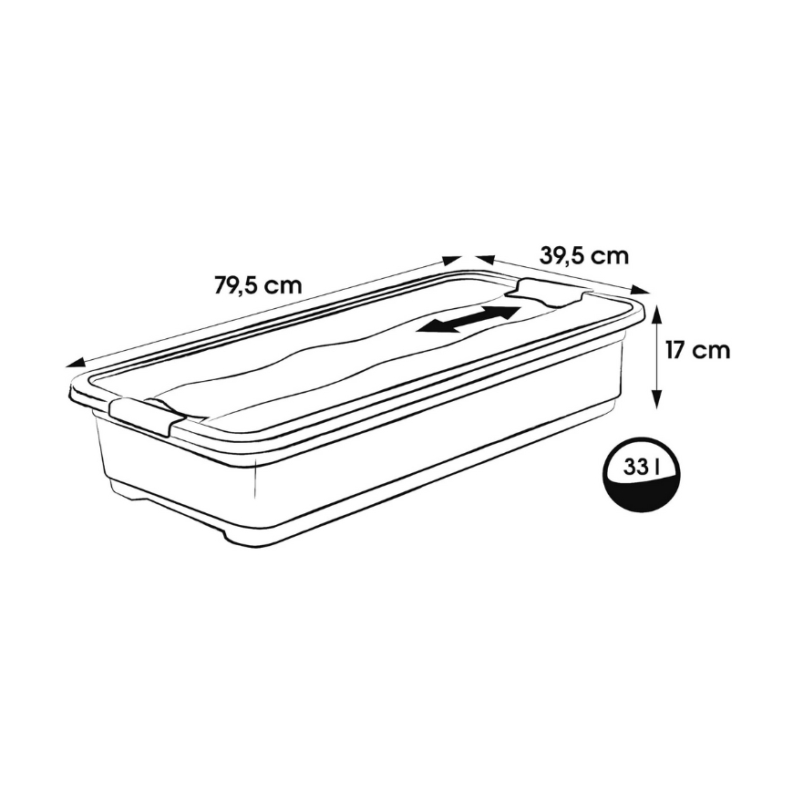 Keeeper Transportavimo dėžė Eckhart 79,5x39,5x17cm 33L grafito spalvos – 4