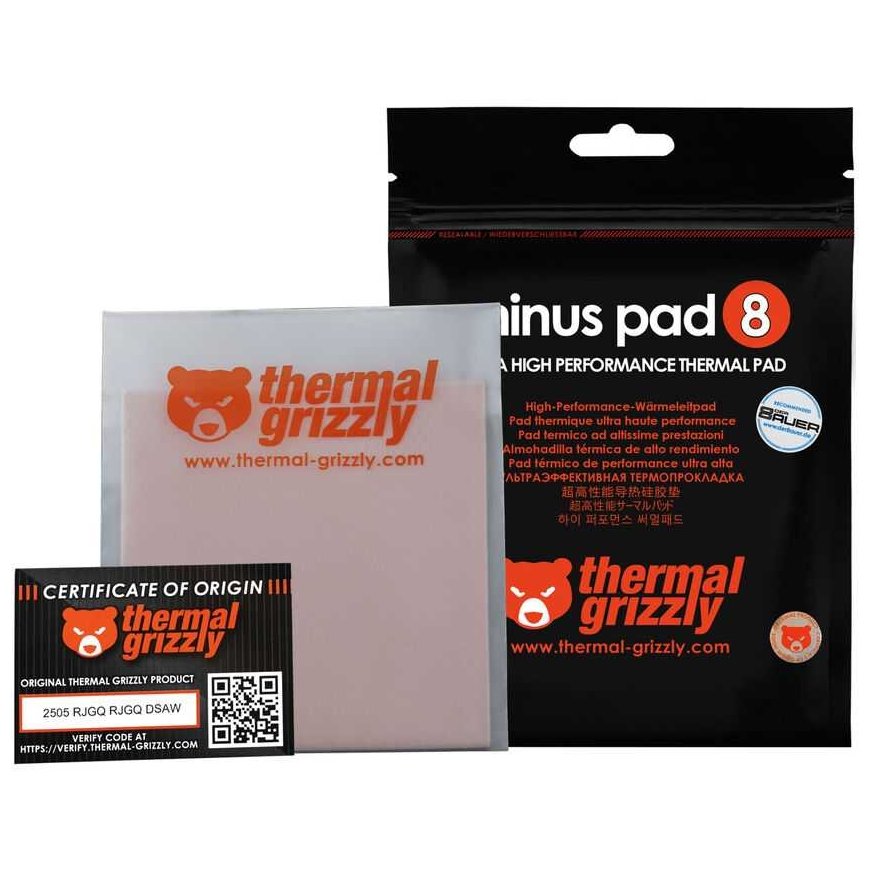 Thermal Grizzly Minus Pad 8 - 100 x 100 x 0,5 mm, 2 vnt. – 3