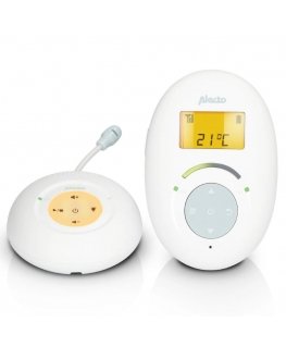 Alecto DECT baby monitor with full ECO mode and display, white/blue