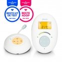 Alecto DECT baby monitor with full ECO mode and display, white/blue Alecto DECT baby monitor with full ECO mode and display, white/blue