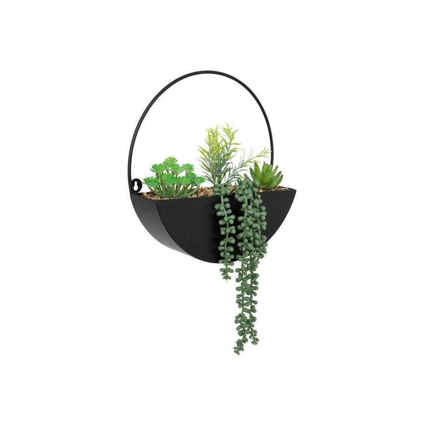 Atmosphera Artificial potted plants in a metal pot, 41 cm