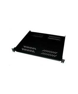 XtendLan 19" rack with perforation 1U/400mm, load capacity 25kg, black