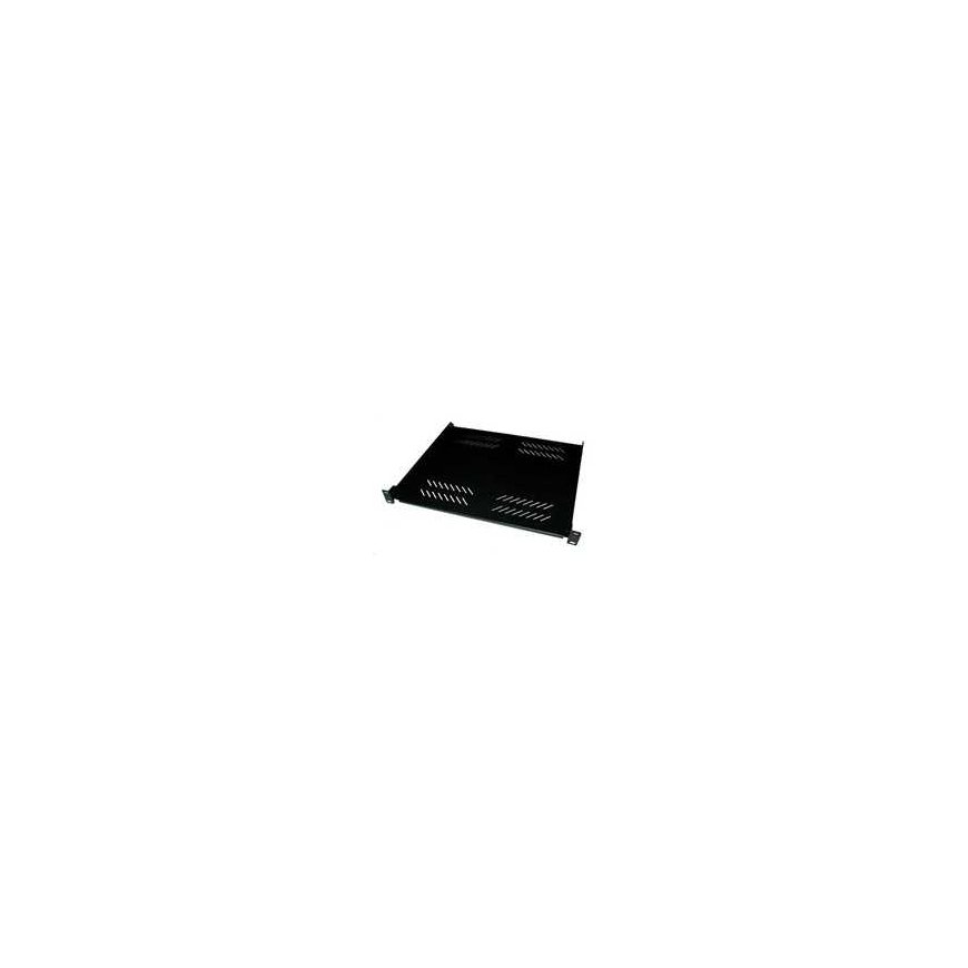 XtendLan 19" rack with perforation 1U/400mm, load capacity 25kg, black
