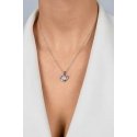 Brilio Silver Charming silver heart necklace with opal NCL154WP Brilio Silver Charming silver heart necklace with opal NCL154WP