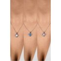 Brilio Silver Charming silver heart necklace with opal NCL154WP Brilio Silver Charming silver heart necklace with opal NCL154WP