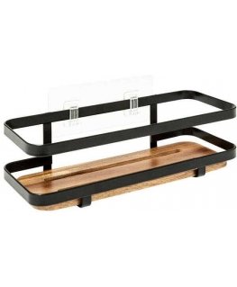 5five Simply Smart BLACKACIA shower shelf without drilling, 25.5 x 10 x 8 cm