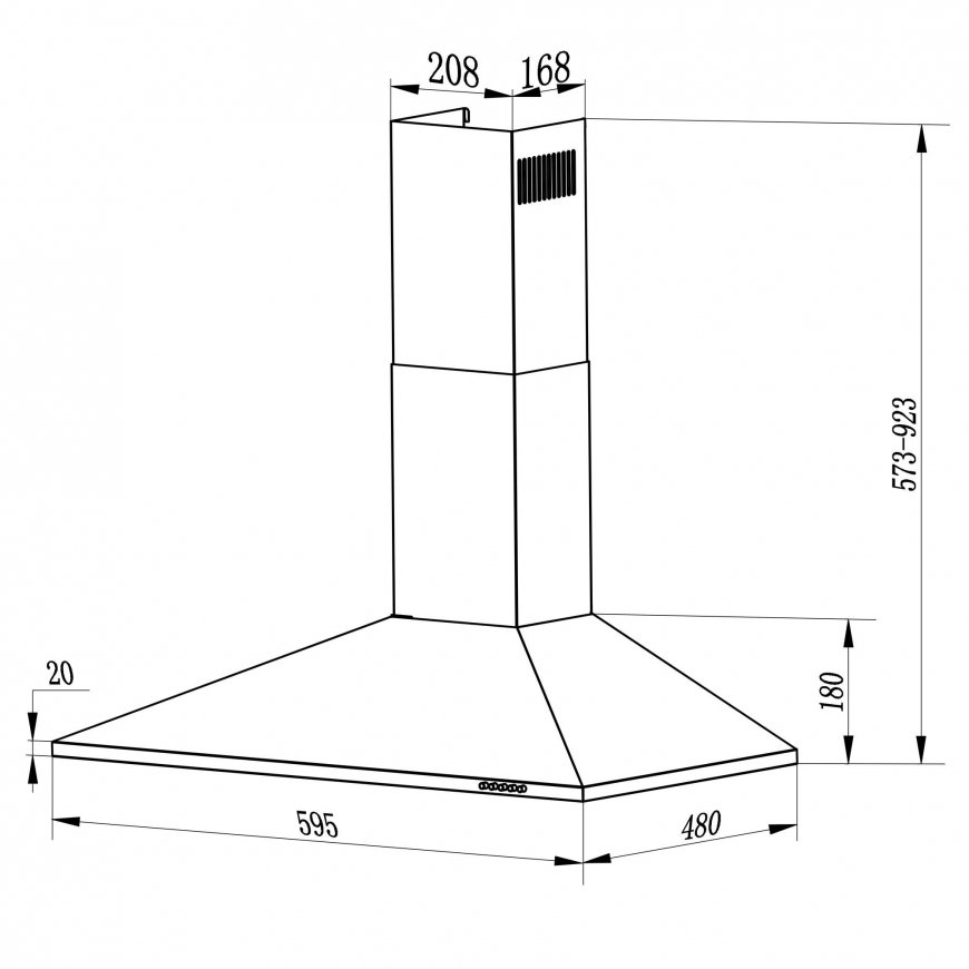 60 cm piipun huppu Berdsen BT-213 INOX – 2