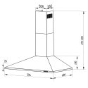 60 cm piipun huppu Berdsen BT-213 INOX