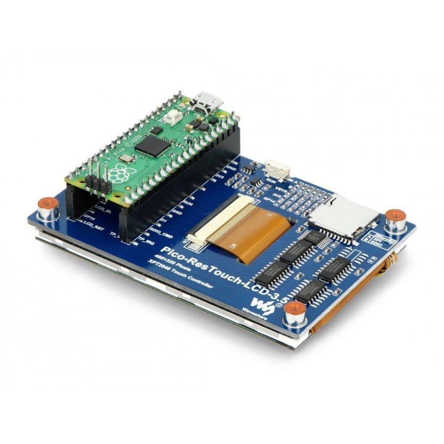 Resistive touch LCD IPS display 3.5" 480x320px, SPI, 65K RGB, for Raspberry Pi Pico, Waveshare 19907 – 2