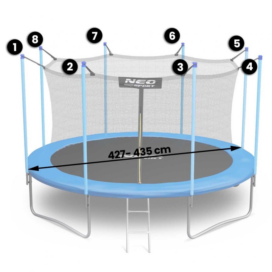 Inner net for trampoline 435cm 14ft Neo-Sport – 3