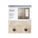 Night curtain with rings AmeliaHome VELVET 140X270 cm, 1 pc., color: cream