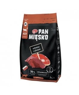 PAN MIĘSKO Veršiena su krevetėmis Mažas - sausas kačių maistas - 5 kg