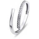 Brilio Silver Brilio Silver Elegant open ring with clear zircons RI035W Brilio Silver Brilio Silver Elegant open ring with clear zircons RI035W