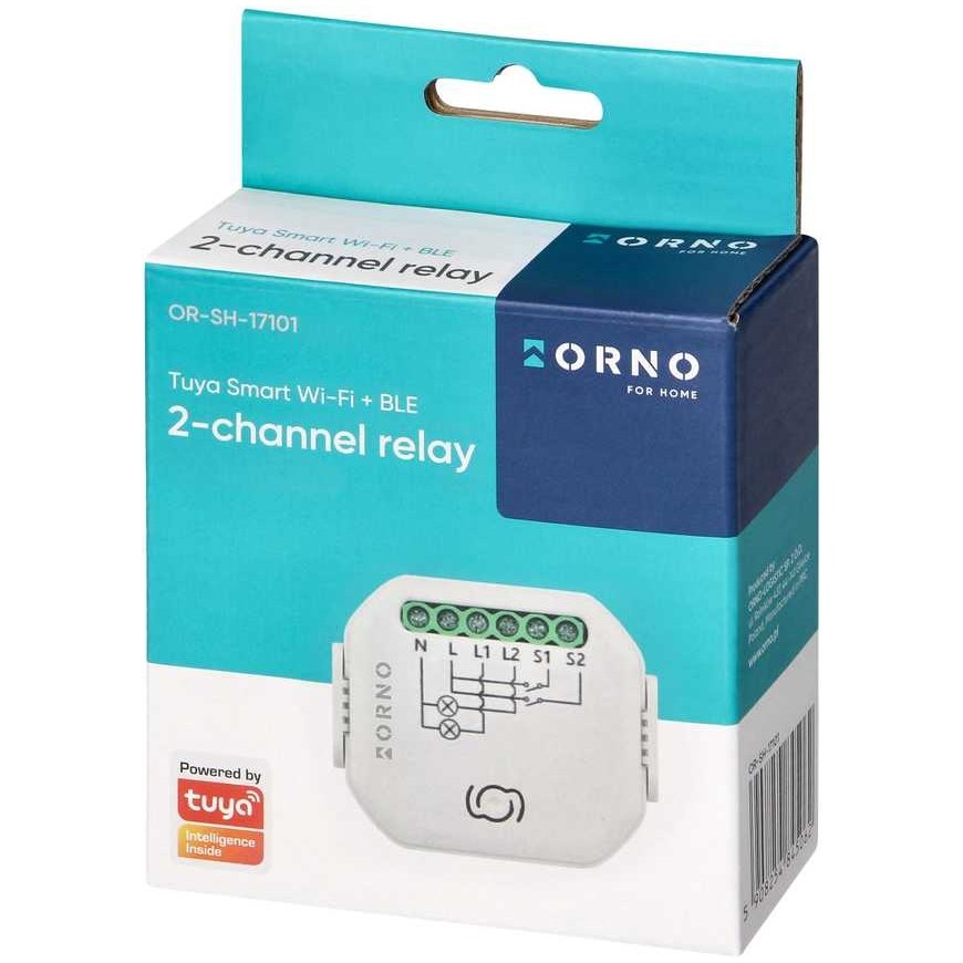 Orno Tuya Smart Wi-Fi+BLE 2 kanalų sieninė relė – 2