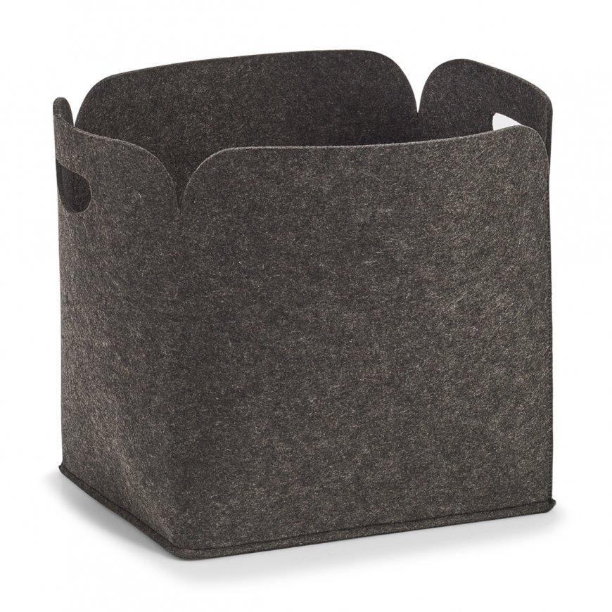 Zeller Present 14369 storage box Storage basket Rectangular Felt Anthracite