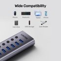 UNITEK H1314A01-EU sąsajos šakotuvas C tipo USB 5000 Mbit/ai Pilka UNITEK H1314A01-EU sąsajos šakotuvas C tipo USB 5000 Mbit/ai Pilka