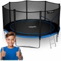 12 ft / 374 cm garden trampoline with external net and Neo-Sport ladder