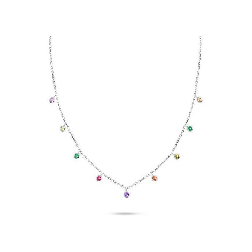 Brilio Silver Brilio Silver Silver pendant with colored zircons NCL60W