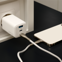 Telforceone Forever TC-08-65ACC GaN PD QC charger 2x USB-C 1x USB 65W white Telforceone Forever TC-08-65ACC GaN PD QC charger 2x USB-C 1x USB 65W white
