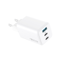Telforceone Forever TC-08-65ACC GaN PD QC laturi 2x USB-C 1x USB 65W valkoinen Telforceone Forever TC-08-65ACC GaN PD QC laturi 2x USB-C 1x USB 65W valkoinen