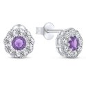 Brilio Silver Brilio Silver Impressive silver earrings with zircons Flowers EA331WAM