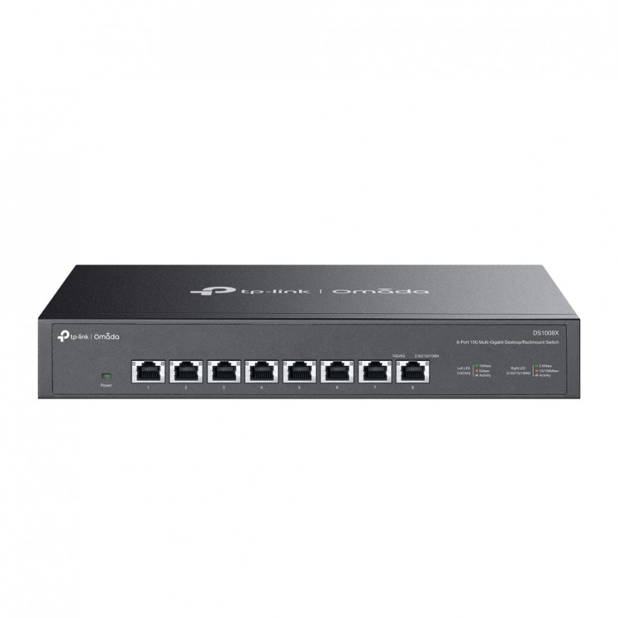 TP-Link Omada DS1008X tīkla pārslēgs Nepārvaldīts 10G Ethernet (100/1000/10000) 1U Melns