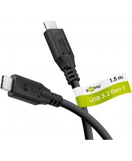 Goobay 74727 USB кабель USB 3.2 Gen 1 (3.1 Gen 1) 1,5 m USB C Черный