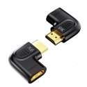 Unitek Adapter kątowy płaski 8K HDMI 90 i 270 stopni