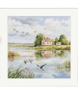 Beldizart Cross stitch kit "House by the lake" S3-36