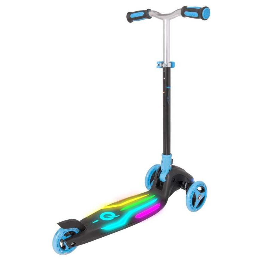 EVO foldable adjustable 3-wheel children's scooter Rainbow Blast mini Cruiser blue glowing deck – 4