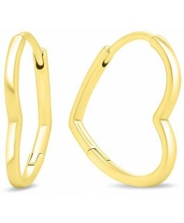 Brilio Silver Romantic gold-plated heart-shaped earrings EA391Y