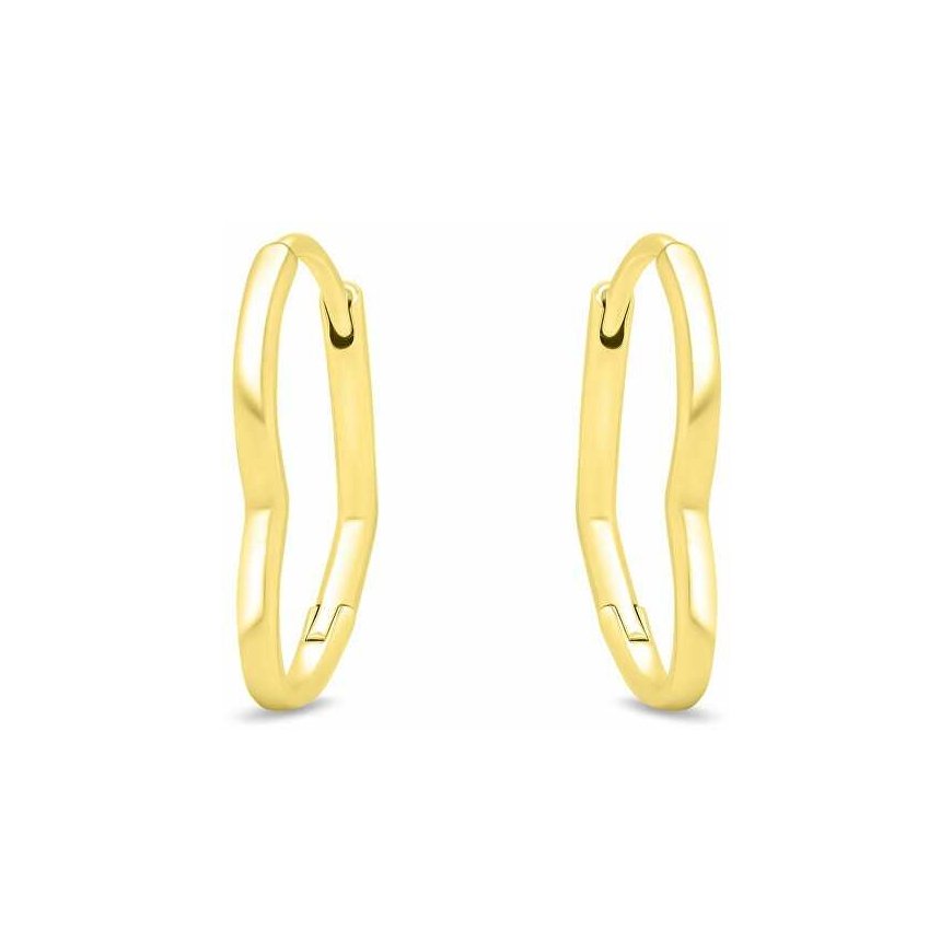 Brilio Silver Romantic gold-plated heart-shaped earrings EA391Y – 2