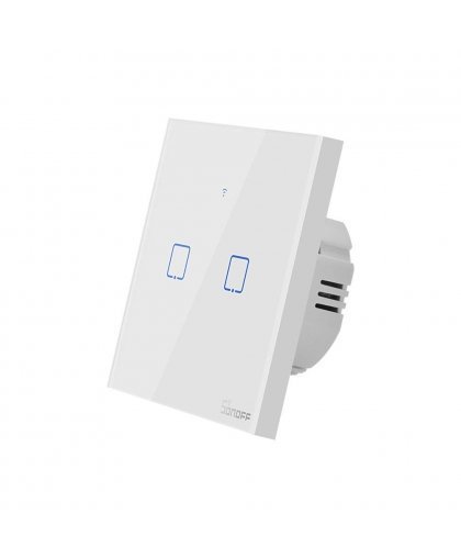 Touch light switch WiFi + RF 433 Sonoff T1 EU TX (2-gang) – 2