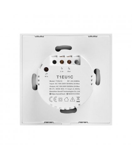 Touch light switch WiFi + RF 433 Sonoff T1 EU TX (2-gang) – 4