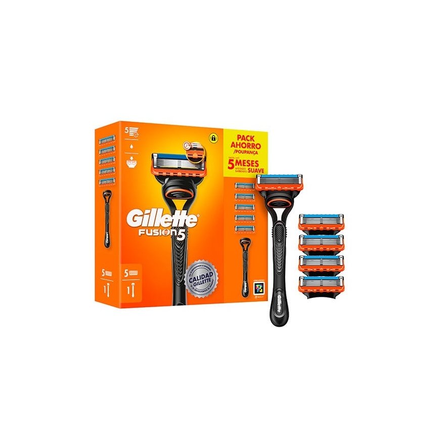 Gillette FUSION 5 kone + 5 varaosaa